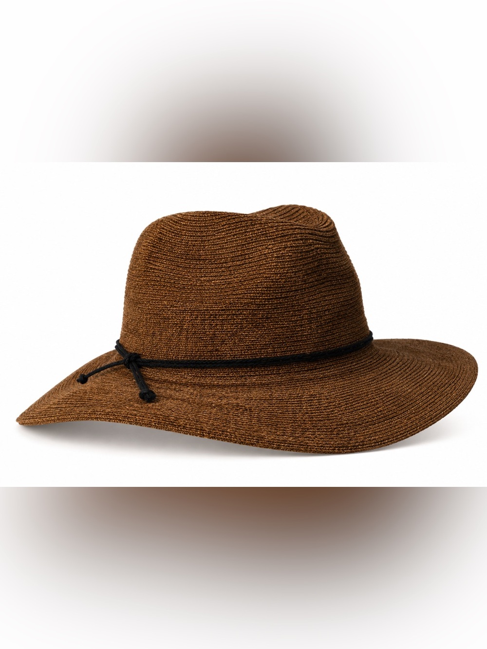 Britt’s Knits Getaway Foldable Panama Hat Chenille Knit Brown Adjustable NWT